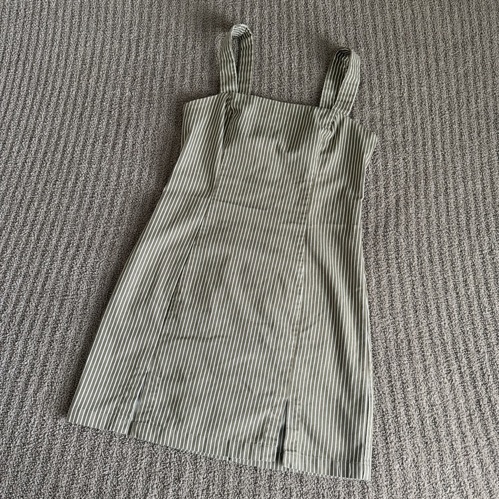 Juniors M | Striped Green Dress